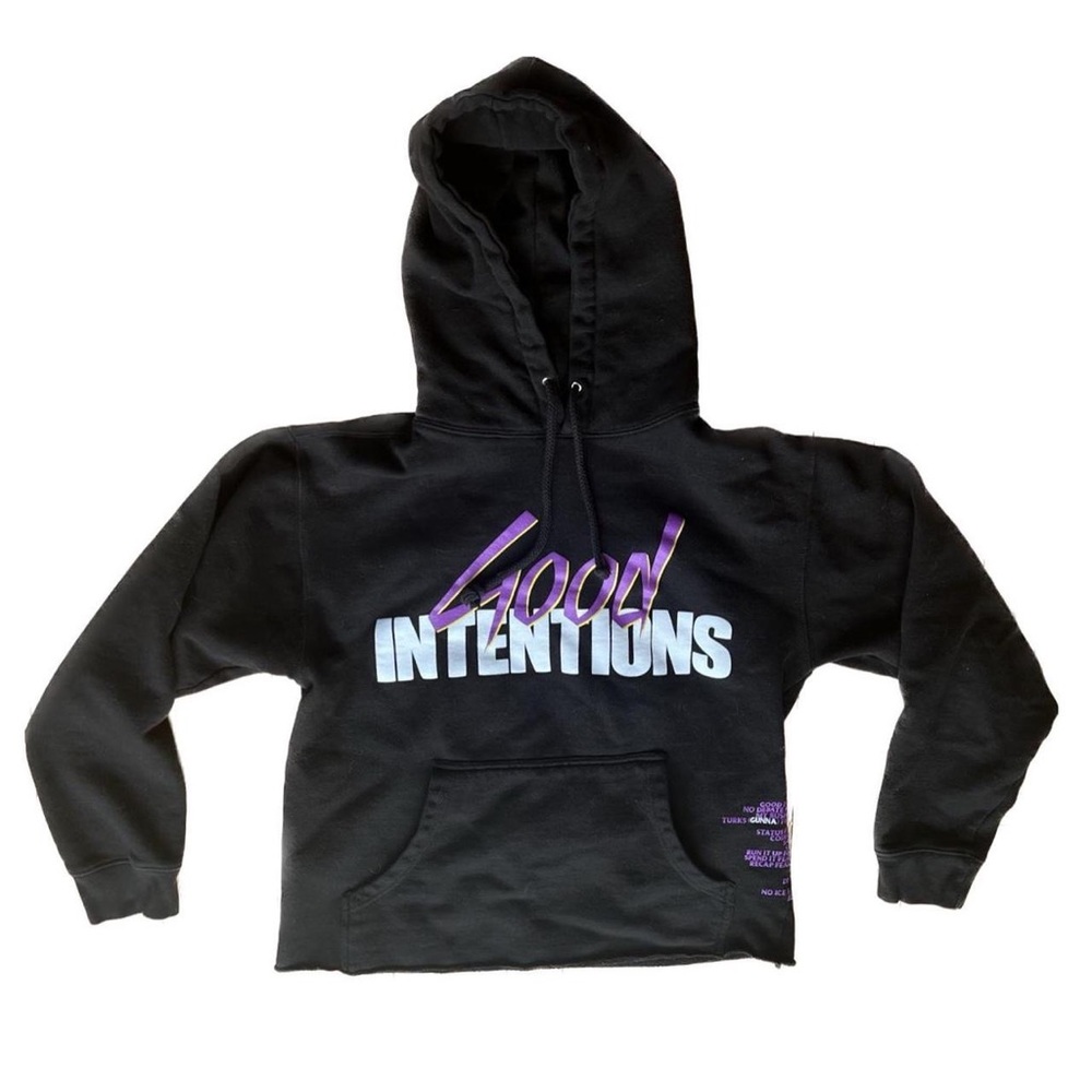 VLONE x NAV Good Intentions Hooded Woman’s Cropped Sweatshirt - size s